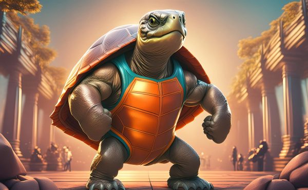 2024-5-24 POST 24 - MC-FINAL-ART-FOR-MARISA-VICTUS_Adobe Firefly Buff Turtle standing and flexing